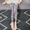 Meiluoshi Primavera e Verão Nova Moda Leggings de Malha Slim-fit Femininas Cintura Alta Versátil Justas Respiráveis Calças Comprimento no Tornozelo
