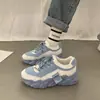 Zapatillas Casuales de Moda para Estudiantes, Color Bloque, Suela Gruesa, Aumentadoras de Altura, Cómodas, Suela Suave, Estilo Nuevo Primavera y Otoño 2026