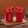 Taza de Vidrio Portátil de Aspecto Premium, Taza de Bebida de Doble Propósito, Taza de Cola para Oficina, Taza de Café de Moda, Taza de Regalo de Inauguración, Venta al por Mayor