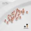 Cuentas Espaciadoras Chapadas en Oro Real de 18 Quilates Cuentas Sueltas Color que se Conserva Brillantes Cuentas Redondas Cuentas Doradas Material para Pulsera de Abalorios Hecha a Mano DIY Accesorios para Collares