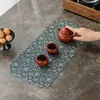 Tapete de Té Jacquard de Doble Cara con Patrón de Loto, Estilo Chino Nuevo, Inspirado en Zen, Caminero de Mesa Impermeable, Tapete para Mesa de Té para Uso Doméstico, Exquisita Mesa de Té para Sala de Té