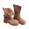 Botas Chunky con Plataforma para Mujer 2026 Nuevas Verano Otoño Botas de Tacón Grueso Estilo Retro Wasteland Versátiles Botines de Dos Vías