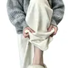 Pantalones Anchos Suaves y con Caída para Mujer, Nuevo Estilo Otoño, Cintura Alta, Holgados, Pantalones de Terciopelo Arroz Pegajoso, Estilo Perezoso, Para Personas Bajitas, Pierna Recta