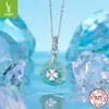 Colgante Original Azul de Amazonita de la Suerte Yinziyun Plata de Ley S925 con Cuentas Colgante de Energía Positiva Accesorios de Joyería