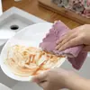 Venta Directa de Fábrica Toalla de Cocina de Terciopelo Coral de Dos Colores Doble Cara Antiadherente Aceite Limpieza de Cocina Estropajo Trapo Absorbente Fabricante