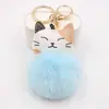 Gato Lúcido Lindo Xiaohua Kitty Boutique Bola de Pelo Llavero Colgante Mochila Billetera Colgante de Felpa Joyería