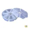 Caja Redonda Creativa de Plástico con 8 Compartimentos para Cuentas Caja de Almacenamiento de Escritorio Caja Redonda de Plástico Caja Redonda de Plástico para Almacenamiento de Joyería con Pedrería para Teléfono