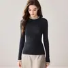 Suéter de Lã Fina Feminino com Patchwork de Renda Francesa Gola Alta Meia Outono Inverno Emagrecedor Malha Canelada Camada Base