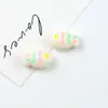 Cuentas de Pez Pequeño Pintadas en Acrílico Accesorios para Joyería DIY Cadena para Teléfono Móvil Cuerda para el Cabello Pulsera Material Colorido con Agujero Pasante