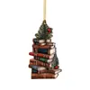 Novo Livro Transfronteiriço Enfeite de Árvore de Natal Pingente Acrílico Decorativo Criativo