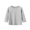 Marca 27Kids Ropa para Niños Niños Camisetas de Manga Larga Otoño 2024 Color Sólido Camisas Publicitarias Ropa para Niños Ropa para Niños Una Pieza Entrega