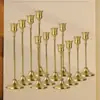 6 Castiçais Europeus Elegantes e Românticos para Decorações de Jantar e Casamento, Centros de Mesa de Casamento Cor de Cobre para Hotéis