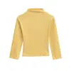 Camiseta Sexy de Media Manga y Cuello Alto para Mujer 2025 Nueva Coreana Sexy Ajustada Ceñida a la Cintura Hombro Derecho Top Corto