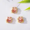 Accesorios Tradicionales para Pulseras DIY Chapados en Oro, Pez Koi y Calabaza de Aleación de Alta Retención de Color, Componentes y Materiales para Joyería con Agujero Pasante de Goteo de Aceite
