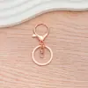 Conjunto de Três Chaveiros de Liga Galvanizada do Fabricante com Fecho Lagosta Redondo e Argolas de Chaveiro com Fecho de Oito para Acessórios de Brinquedo DIY