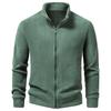 Sudadera de terciopelo Ollie de doble cara para hombre, exportación transfronteriza, holgada y cálida, color liso, casual, nueva chaqueta cárdigan de otoño e invierno para hombre