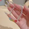 Pulsera de Abalorios Burbuja Swarovski Arcoíris, Joyería de Lujo Ligero de Nicho de Gama Alta, Estilo Sencillo de Verano, Pulsera Exquisita y Dulce