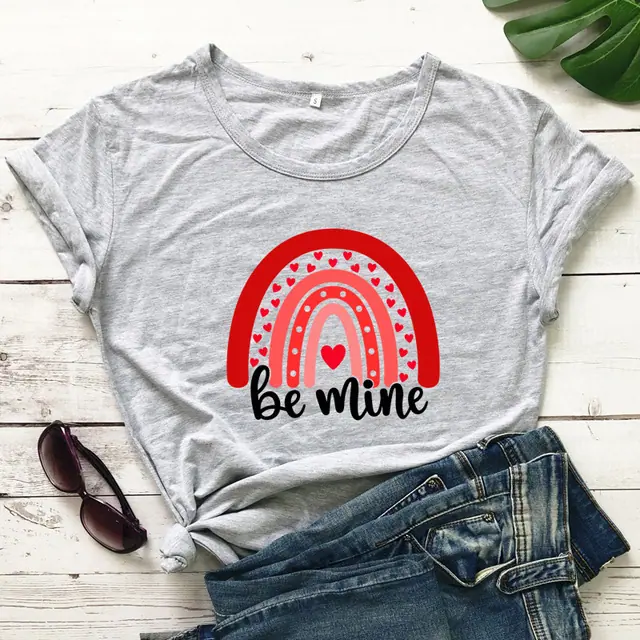 Colored-Be-Mine-Rainbow-T-shir