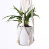 Maceta de flores de pelo liso tejida a mano de fábrica, estilo pastoral, para colgar, para jardín, con bolsillo de red
