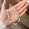 Moda Europea y Americana Retro Simple Elegante Combinación Perfecta Collar de Cuentas de Lapislázuli Cadena de Clavícula Apilada de Lujo Ligero Gama Alta para Mujeres