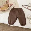 Pantalones de Papá con Forro de Polar para Niños de 0 a 5 Años Pantalones Casuales de Color Sólido Estilo Coreano para Niños en Invierno Pantalones Cálidos para Bebé Modernos