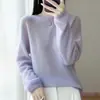 Suéter Básico de Malha Lisa de Gola Redonda Novo para Primavera/Outono de 2026 Feminino Solto Emagrecedor Plus Size Peça de Roupa Externa Fina Top