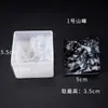 Molde de Silicona para Colgante de Etiqueta Colgante de Resina de Cristal DIY Espécimen de Flor Seca Borde Ondulado Forma de Corazón Redondo Superficie de Espejo Con Agujero