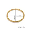 Ventas Directas de Fábrica Wholesale Transfronterizo Joyería de Acero de Titanio Ins para Mujer Chapado de Alta Gama en Oro de 18K Pulsera de Bambú que No se Desvanece