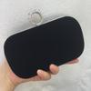 Clutch de comercio exterior de AliExpress, bolso de noche sencillo de franela, cabeza de anillo, cadena de diamantes, bolso de mujer con bolso cheongsam