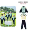 Estilo britânico Roupas de jardim de infância Primavera e outono Três peças novas roupas de beisebol infantil Roupas de classe esportiva Uniforme de escola primária