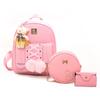 Mochila Infantil Versátil de Moda Nueva Moda Pom-Pom Estilo Coreano Estudiante Simple Primavera Mochila de Mujer de Moda