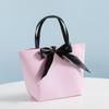Bolso de mano con lazo y remaches, bolsa de papel, bolsa publicitaria para empresas mayoristas, bolsa de regalo, bolsa de compras, logotipo imprimible