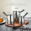 Alça de Aço Inoxidável Bico para Caneca de Latte Art Jarra para Espumar Leite Pequeno Frother de Leite para Café Panela Pequena de Leite Caneca de Espuma de Leite Comercial para Casa