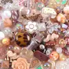 Contas Quadradas de Coelho Flor de Cerejeira Fofa em Acrílico para Corrente de Celular DIY Colar Joias Desenho Animado Acessórios de Animal
