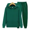 Conjunto deportivo de dos piezas con capucha y pantalón deportivo de color liso de 180 g para hombre. Sudadera con capucha y pantalón deportivo.