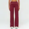 Pantalones Anchos de Terciopelo para Otoño e Invierno Transfronterizos de Cintura Alta Bloque de Color Sueltos Casuales Largos Ropa para Deportes al Aire Libre Correr Fitness 7028
