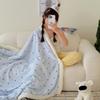 Manta de Terciopelo de Cordero de Leche Lunares Retro Engrosada Cálida Manta Pequeña para Siesta en la Oficina Aire Acondicionado 1.5
