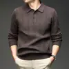 Nuevo Suéter de Punto Jacquard de Manga Larga para Hombre 2026, Camisa Base Cálida de Cuello Alto para Otoño e Invierno, Ropa para Hombre
