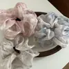 Estilo Nuevo Corea del Sur Talla Grande Malla Viñeta Floral Anillo para el Pelo Intestino Grueso Accesorios para el Cabello Elegantes y Elegantes Bola de Cabello Cola de Caballo Baja