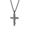 Collar Cruz de Acero Inoxidable Árbol de la Vida Cruz Acero de Titanio Transfronterizo Amazon Accesorios para Hombres y Mujeres Colgante de Alta Gama Oro de 18K