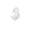 Colgante Candado con Forma de Corazón y Flor Cruzada Plata de Ley S925 Chapado Fino Accesorios para Pulsera de Cuentas de Cristal DIY