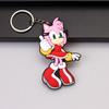 Juego de Película erizo Super Sonic ratón ultrasónico PVC llavero de muñeco de doble cara colgante de bolsa adornos