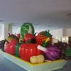 Fabricante de Esculturas de Fibra de Vidrio Suministra Modelo Grande de Simulación de Frutas y Verduras Escultura de Dibujos Animados de Paisaje Adornos para Exterior