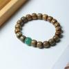Pulsera de Nudo de Bambú de Sándalo Verde de Alta Gama, Pulsera Accesorio Sencilla Torre de Loto para Hombres y Mujeres, Cuentas de Sándalo