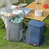 Mochila térmica de grande capacidade para piqueniques ao ar livre, bolsa térmica de tecido Oxford, bolsa à prova d'água e para conservação de alimentos, personalizada de fábrica