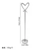 Portatarjetas de asiento de acero inoxidable, Portatarjetas de mesa para bodas de hotel, Portatarjetas de mesa para banquetes, Portatarjetas de menú para restaurantes, Portatarjetas en forma de corazón