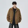 NASA SOBRE Jaqueta de Voo Workwear Retrô Americana Masculina Primavera e Outono Tendência Solta Casual Gola Lapela Jaqueta Casual