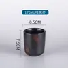 Configuração de Mesa Japonesa Peça Quatro Tigela de Arroz para Restaurante de Sushi Xícara de Chá Prato Lateral Preto Cozinha Japonesa Coreana Descanso de Hashi de Cerâmica Bule