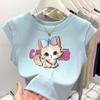 Chaleco Elegante para Niñas 2025 Nuevo Top Casual Versátil sin Mangas Estilo Princesa Ropa de Moda de Verano