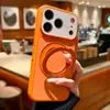 Suporte rotativo premium com acabamento fosco estilo ins, compatível com capas de celular Apple 18 Pro Max, fixação magnética para iPhone 16 Pro